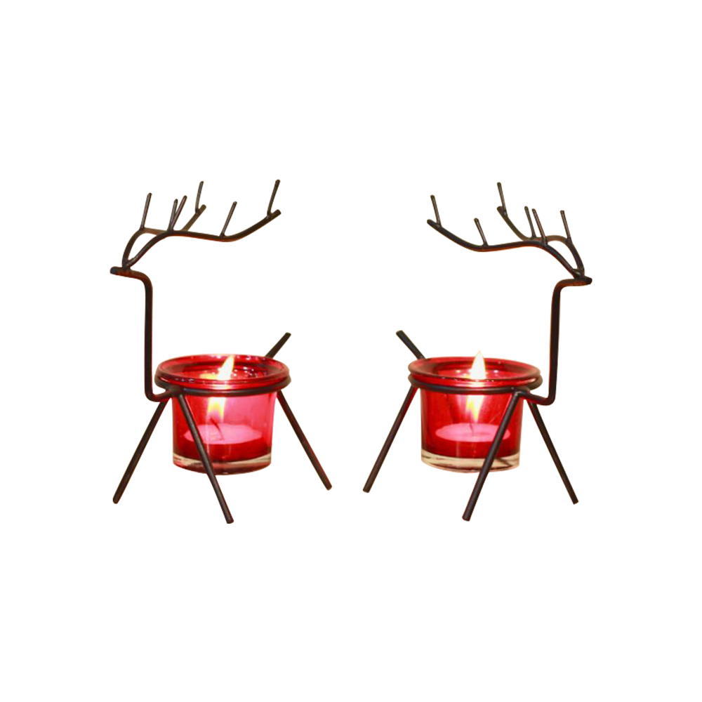 Deer Shape Tea Light Candle Holder Set of 2 Candle Holder